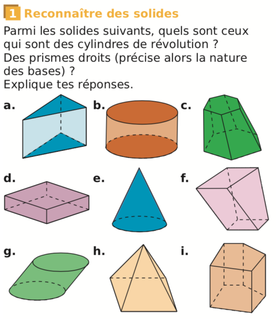 Reconnaissance Et Reproduction De Solides élémentaires.